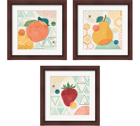 Fruit Frenzy 3 Piece Framed Art Print Set by Veronique Charron