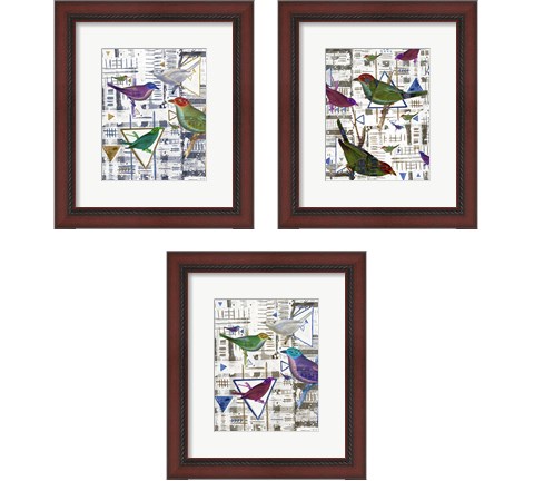 Bird Intersection 3 Piece Framed Art Print Set by Lori Arbel