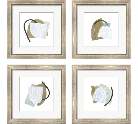 Mod Rainbow Collage 4 Piece Framed Art Print Set by Emma Caroline