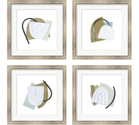 Mod Rainbow Collage 4 Piece Framed Art Print Set by Emma Caroline