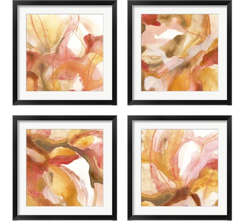 Sunset Marble 4 Piece Framed Art Print Set by June Erica Vess