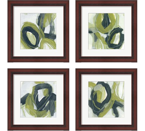 Verdigris Motion 4 Piece Framed Art Print Set by June Erica Vess