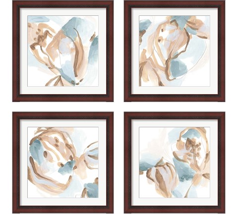 Abstracted Shells 4 Piece Framed Art Print Set by June Erica Vess