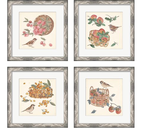 Basket with Fruit4 Piece Framed Art Print Set by Melissa Wang