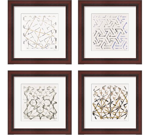 Mosaic  4 Piece Framed Art Print Set by Stellar Design Studio