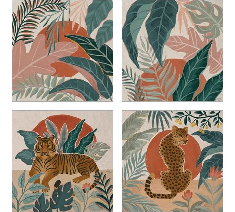 Big Cat Beauty 4 Piece Art Print Set by Janelle Penner