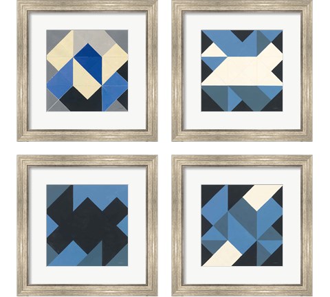 Triangles 4 Piece Framed Art Print Set by Mike Schick