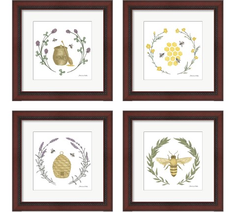 Happy to Bee Home 4 Piece Framed Art Print Set by Sara Zieve Miller