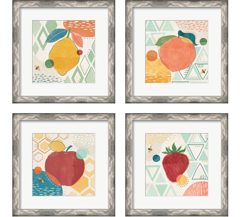 Fruit Frenzy 4 Piece Framed Art Print Set by Veronique Charron