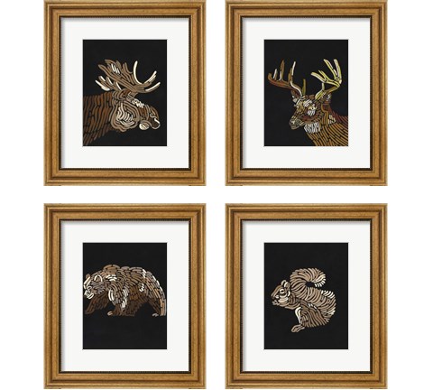 Forest Dweller 4 Piece Framed Art Print Set by Regina Moore