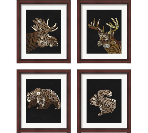 Forest Dweller 4 Piece Framed Art Print Set by Regina Moore