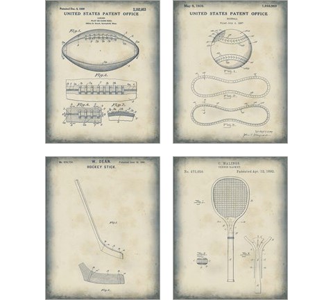 Patented Sport 4 Piece Art Print Set by Studio W