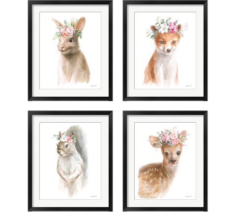 Wild for Flowers 4 Piece Framed Art Print Set by Danhui Nai