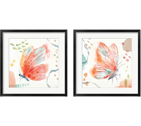 Winged Whisper  2 Piece Framed Art Print Set by Dina June