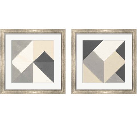 Triangles  2 Piece Framed Art Print Set by Mike Schick