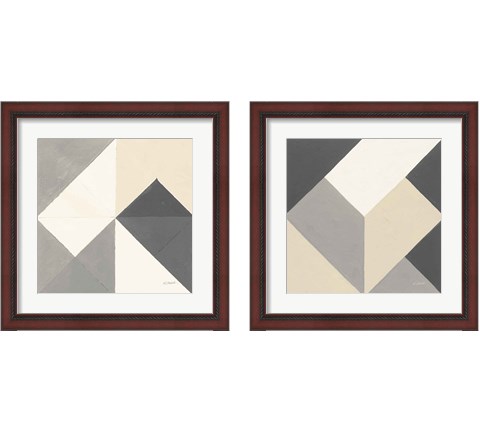 Triangles  2 Piece Framed Art Print Set by Mike Schick