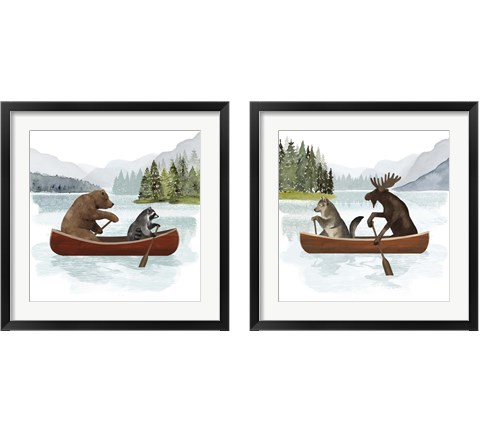 Canoe Trip 2 Piece Framed Art Print Set by Victoria Barnes