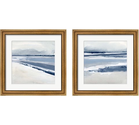 Beach Stripes 2 Piece Framed Art Print Set by Victoria Barnes