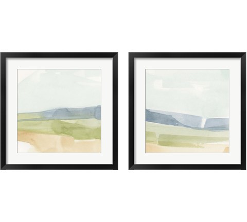 Pastel Slopes 2 Piece Framed Art Print Set by Emma Caroline