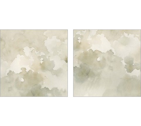 Warm Clouds Abstract 2 Piece Art Print Set by Emma Caroline