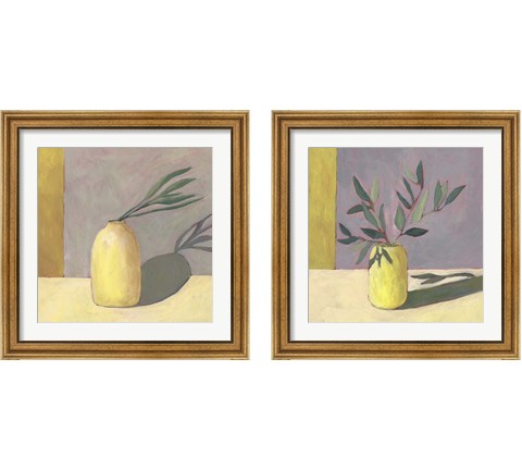 Yellow Vase 2 Piece Framed Art Print Set by Regina Moore