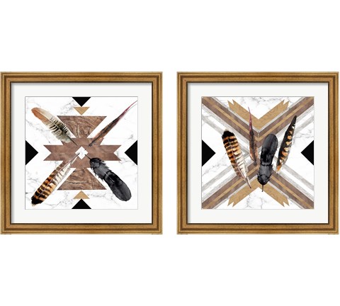 Santa Fe Skulls 2 Piece Framed Art Print Set by Jennifer Parker