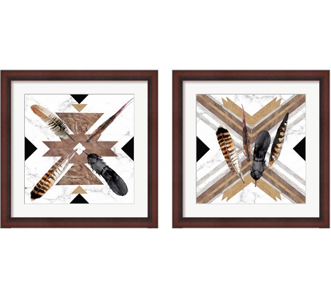 Santa Fe Skulls 2 Piece Framed Art Print Set by Jennifer Parker