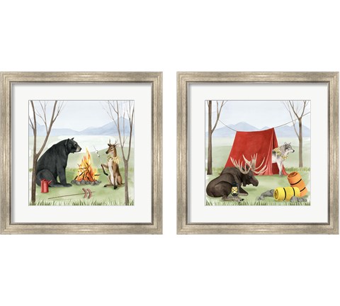 Camp Crashers 2 Piece Framed Art Print Set by Grace Popp