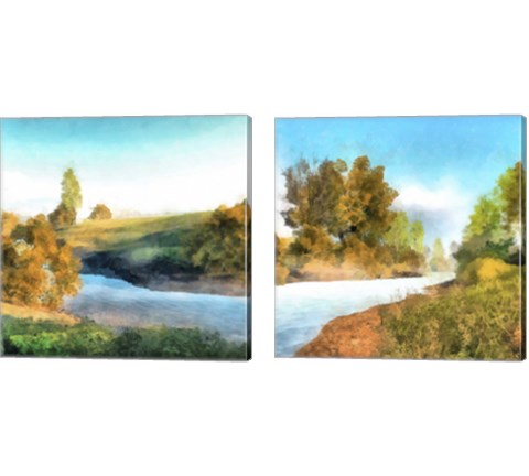 Down Stream 2 Piece Canvas Print Set by Alonzo Saunders