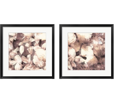 Blush Shaded Leaves 2 Piece Framed Art Print Set by Alonzo Saunders