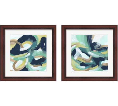 Mint Synergy 2 Piece Framed Art Print Set by June Erica Vess