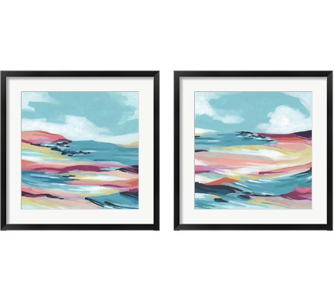 Chromatic Coast 2 Piece Framed Art Print Set by June Erica Vess