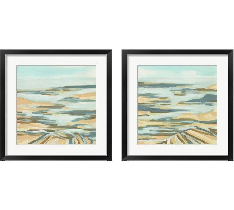 Sand Shoals 2 Piece Framed Art Print Set by June Erica Vess