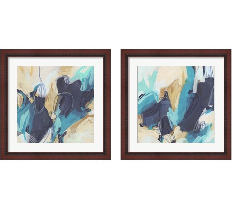 Blue Hive 2 Piece Framed Art Print Set by June Erica Vess