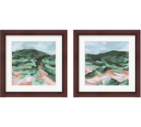 Seafoam Hills 2 Piece Framed Art Print Set by June Erica Vess