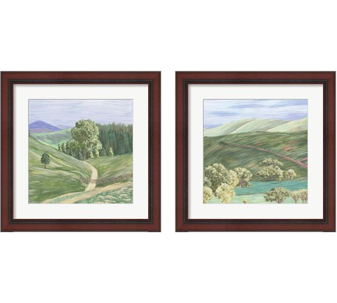 Hill Lines 2 Piece Framed Art Print Set by Melissa Wang