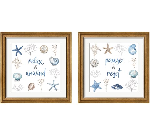 Blue Escape Coastal 2 Piece Framed Art Print Set by Lisa Audit