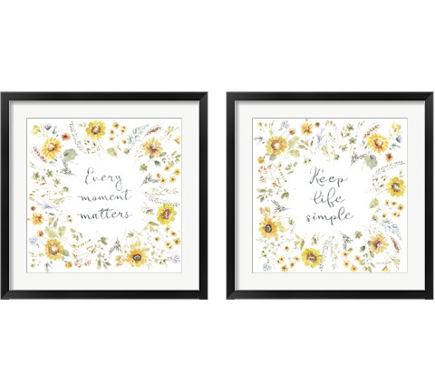 Sunflowers Forever 2 Piece Framed Art Print Set by Lisa Audit