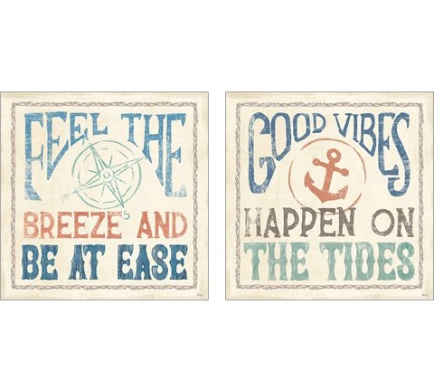 Coastal Portrait 2 Piece Art Print Set by Veronique Charron