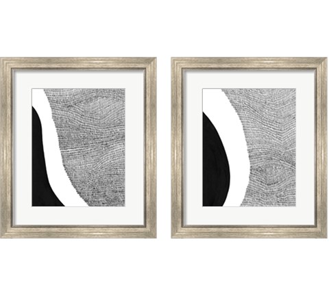 Black & White Abstract 2 Piece Framed Art Print Set by Regina Moore