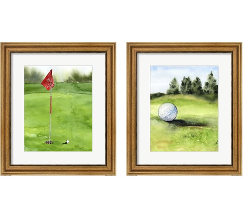 Tee Off Time 2 Piece Framed Art Print Set by Jennifer Parker