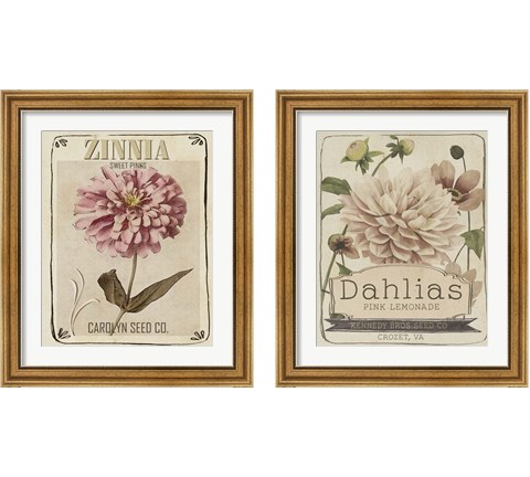 Vintage Seed Packets 2 Piece Framed Art Print Set by Studio W