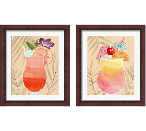 Tropical Cocktail 2 Piece Framed Art Print Set by Annie Warren