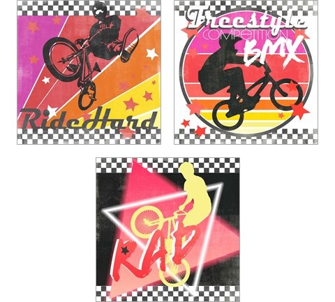 Rad Times 3 Piece Art Print Set by Jennifer Parker