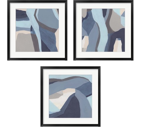 Blue Chrysalis 3 Piece Framed Art Print Set by June Erica Vess