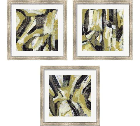 Citron Rhythm 3 Piece Framed Art Print Set by June Erica Vess