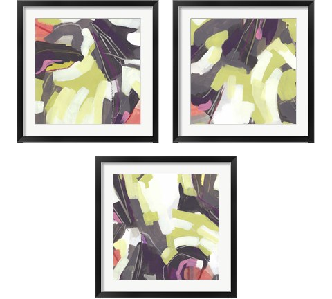 Martini Swirl 3 Piece Framed Art Print Set by June Erica Vess