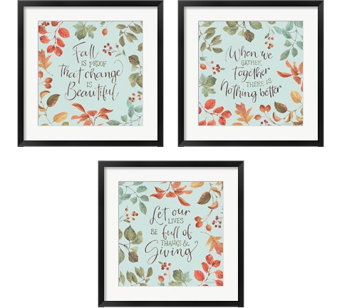 Autumn in Nature 3 Piece Framed Art Print Set by Lisa Audit