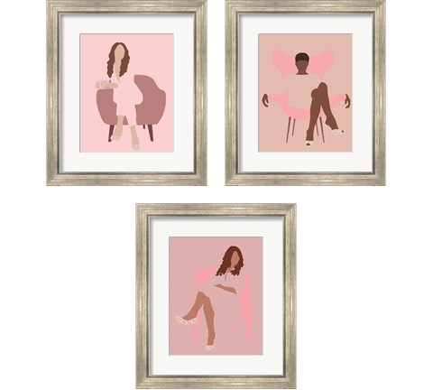 Girl 3 Piece Framed Art Print Set by Kamdon Kreations