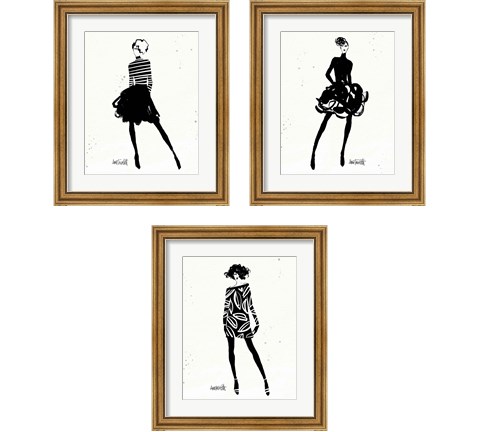 Style Sketches 3 Piece Framed Art Print Set by Anne Tavoletti